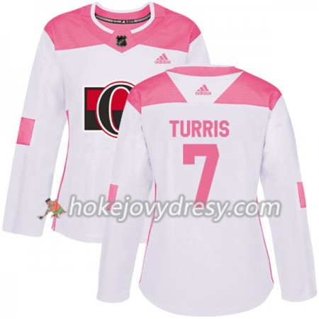 Dámské Hokejový Dres Ottawa Senators Kyle Turris 7 Bílá 2017-2018 Adidas Růžová Fashion Authentic